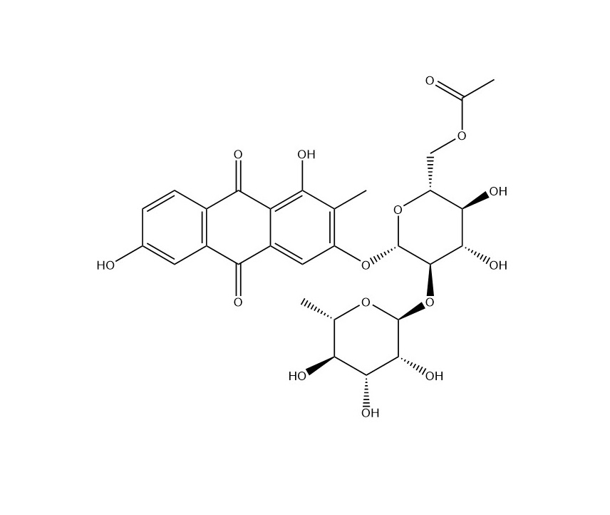 1,3,6-三羥基-2-甲基蒽醌-3-O-α-鼠李糖-（1→2）-β-D-（6’-O-乙?；?葡萄糖苷|87686-87-1